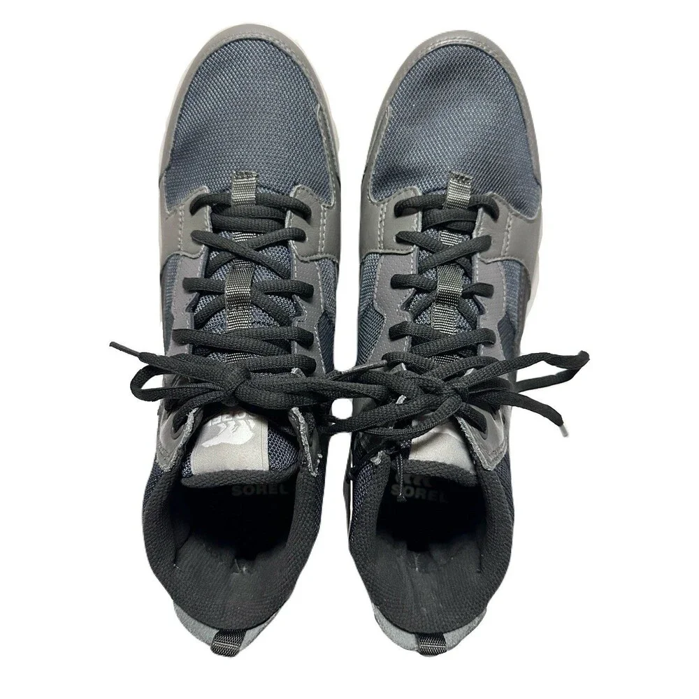 NEW Sorel Mens Size 9.5 Explorer Next Mid Grey Waterproof Outdoor Sneaker Boots